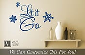 Let it Go quote from the movie Frozen - a home wall decor vinyl lettering decal word 2433